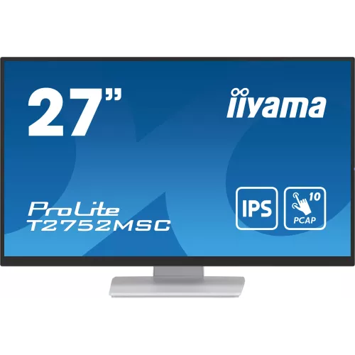 Монитор Iiyama 27" ProLite T2752MSC-W1 белый IPS LED 16:9 HDMI M/M глянцевая 1000:1 400cd 178гр/178гр 1920x1080 60Hz DP FHD USB Touch 6.7кг