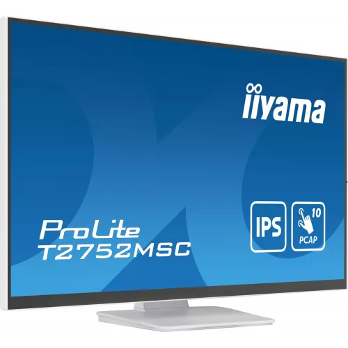 Монитор Iiyama 27" ProLite T2752MSC-W1 белый IPS LED 16:9 HDMI M/M глянцевая 1000:1 400cd 178гр/178гр 1920x1080 60Hz DP FHD USB Touch 6.7кг