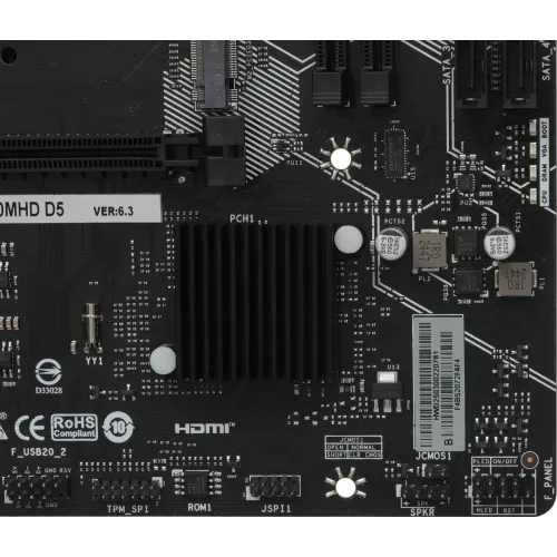 Материнская плата Biostar H610MHD D5 Soc-1700 Intel H610 2xDDR5 mATX AC`97 8ch(7.1) GbLAN+DVI+HDMI