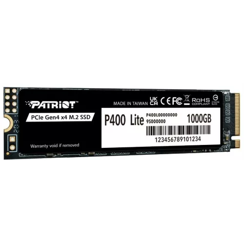 Накопитель SSD Patriot PCIe 4.0 x4 1TB P400LP1KGM28H P400 Lite M.2 2280