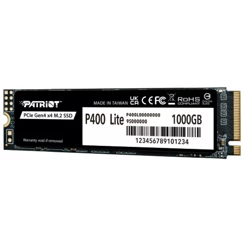Накопитель SSD Patriot PCIe 4.0 x4 1TB P400LP1KGM28H P400 Lite M.2 2280