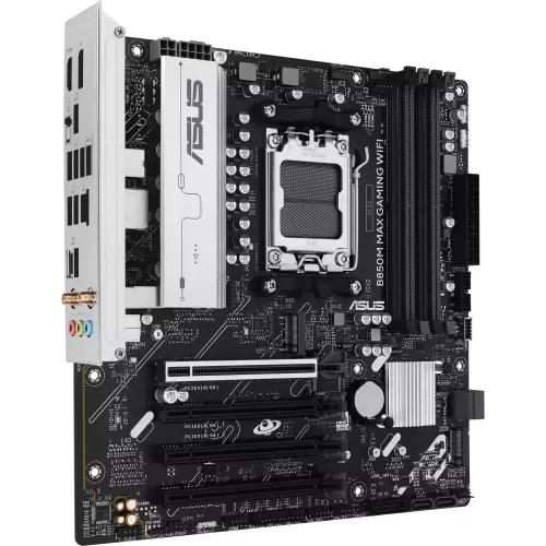 Материнская плата Asus B850M MAX GAMING WIFI Socket AM5 AMD B850 4xDDR5 mATX AC`97 8ch(7.1) GbLAN RAID+HDMI+DP