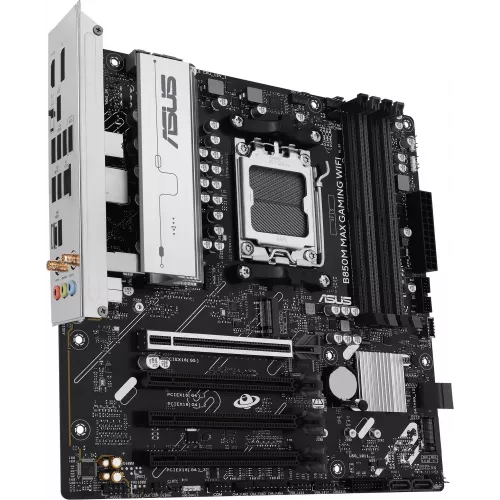 Материнская плата Asus B850M MAX GAMING WIFI Socket AM5 AMD B850 4xDDR5 mATX AC`97 8ch(7.1) GbLAN RAID+HDMI+DP