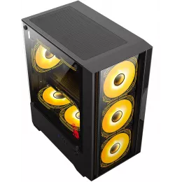 Корпус Bloody CC-123 черный без БП mATX 8x120mm 2xUSB2.0 1xUSB3.0 audio bott PSU