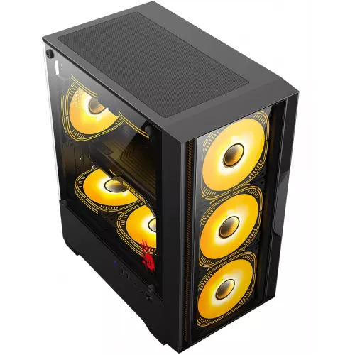 Корпус Bloody CC-123 черный без БП mATX 8x120mm 2xUSB2.0 1xUSB3.0 audio bott PSU