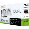Видеокарта Asus PCI-E 5.0 DUAL-RTX5060TI-O16G-WHITE NVIDIA GeForce RTX 5060TI 16Gb 128bit GDDR7 2602/28000 HDMIx1 DPx3 HDCP Ret
