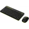 Клавиатура + мышь Logitech MK240 клав:черный/желтый мышь:черный/желтый USB беспроводная slim Multimedia (920-008198)