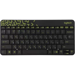 Клавиатура + мышь Logitech MK240 клав:черный/желтый мышь:черный/желтый USB беспроводная slim Multimedia (920-008198)