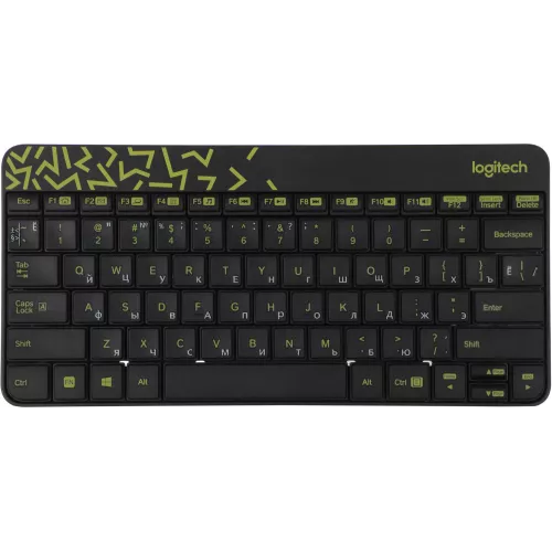 Клавиатура + мышь Logitech MK240 клав:черный/желтый мышь:черный/желтый USB беспроводная slim Multimedia (920-008198)