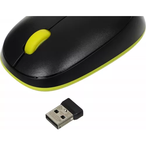 Клавиатура + мышь Logitech MK240 клав:черный/желтый мышь:черный/желтый USB беспроводная slim Multimedia (920-008198)