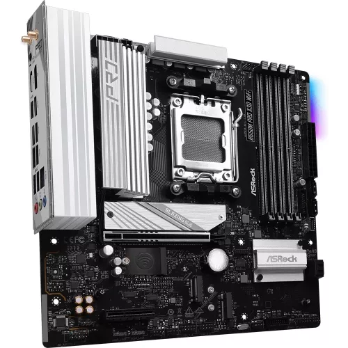 Материнская плата Asrock B650M PRO X3D WIFI Socket AM5 AMD B650 4xDDR5 mATX AC`97 8ch(7.1) 2.5Gg RAID+HDMI+DP