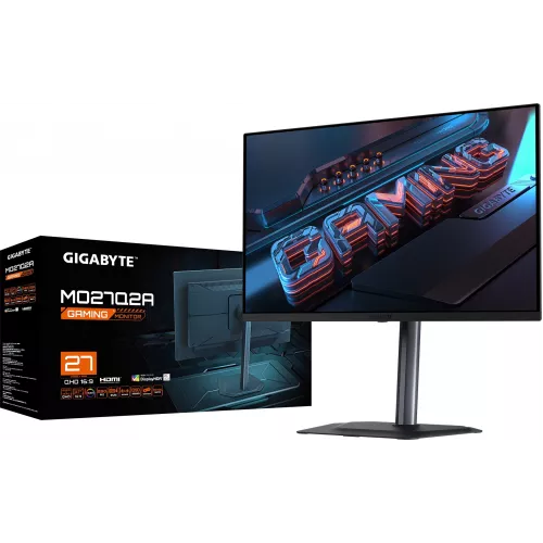 Монитор Gigabyte 26.5" MO27Q2A черный QD OLED LED 16:9 HDMI M/M матовая HAS Piv 1500000:1 1000cd 178гр/178гр 2560x1440 280Hz G-Sync FreeSync Premium Pro DP Quad 2K (1440p) USB 6.09кг