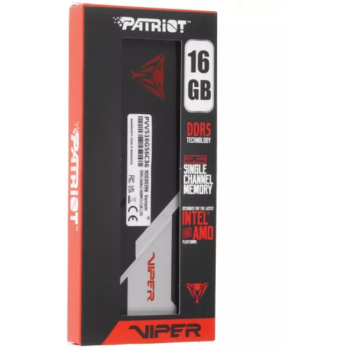 Память DDR5 16GB 5600MHz Patriot PVV516G56C36 Viper Venom RTL Gaming PC5-44800 CL36 DIMM 288-pin 1.25В kit с радиатором Ret