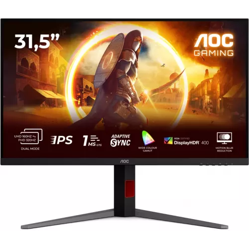 Монитор AOC 32" Gaming U32G4U черный/красный IPS LED 16:9 HDMI матовая HAS Piv 450cd 178гр/178гр 3840x2160 160Hz DP 4K USB 8.01кг
