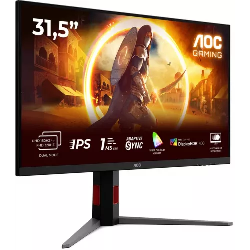Монитор AOC 32" Gaming U32G4U черный/красный IPS LED 16:9 HDMI матовая HAS Piv 450cd 178гр/178гр 3840x2160 160Hz DP 4K USB 8.01кг