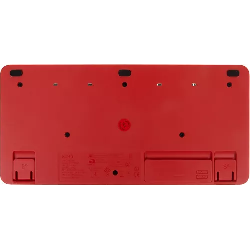 Клавиатура + мышь Logitech MK240 клав:белый/красный мышь:белый/красный USB беспроводная slim Multimedia (920-008160)