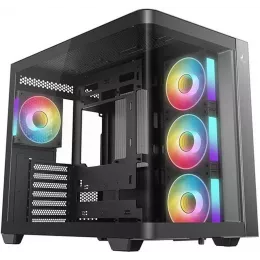 Корпус Deepcool CG530U 4F черный без БП ATX 6x120mm 4x140mm 2xUSB3.0 audio bott PSU