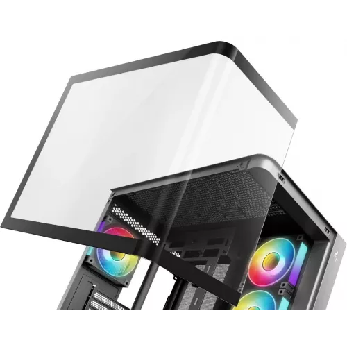 Корпус Deepcool CG530U 4F черный без БП ATX 6x120mm 4x140mm 2xUSB3.0 audio bott PSU