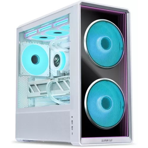 Корпус Lian-Li Lancool 217 Inf белый без БП ATX 7x120mm 3x140mm 2xUSB3.0 audio bott PSU