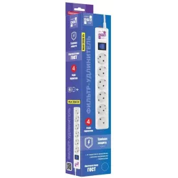 Сетевой фильтр Powercube SPG6-16-3M 3м (6 розеток) белый (коробка)