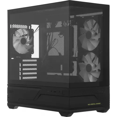 Корпус MSI MAG Pano M110R черный без БП mATX 8x120mm 2x140mm 1xUSB3.0 audio AirDuct bott PSU