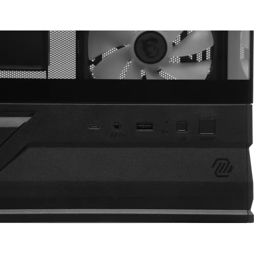 Корпус MSI MAG Pano M110R черный без БП mATX 8x120mm 2x140mm 1xUSB3.0 audio AirDuct bott PSU