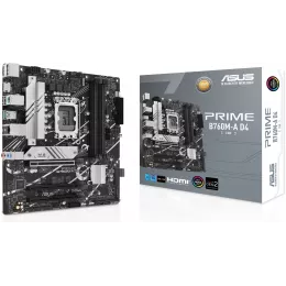 Материнская плата Asus PRIME B760M-A D4-CSM Soc-1700 Intel B760 4xDDR4 mATX AC`97 8ch(7.1) 2.5Gg RAID+HDMI+DP