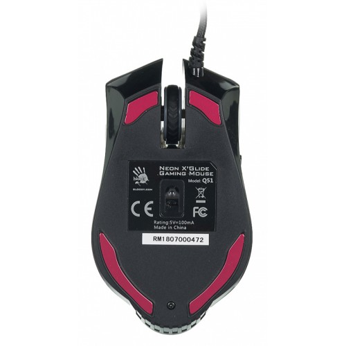 Мышь A4Tech Bloody Q51 черный/рисунок оптическая 6200dpi USB 8but