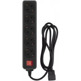 Сетевой фильтр PC Pet AP01006-E-B 1.8м (5 розеток) черный (пакет ПЭ)