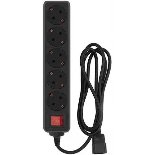 Сетевой фильтр PC Pet AP01006-E-B 1.8м (5 розеток) черный (пакет ПЭ)