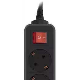 Сетевой фильтр PC Pet AP01006-E-B 1.8м (5 розеток) черный (пакет ПЭ)