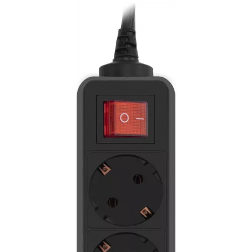 Сетевой фильтр PC Pet AP01006-E-B 1.8м (5 розеток) черный (пакет ПЭ)