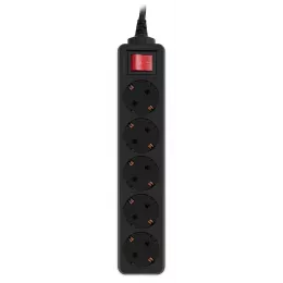 Сетевой фильтр PC Pet AP01006-5-B 5м (5 розеток) черный (пакет ПЭ)
