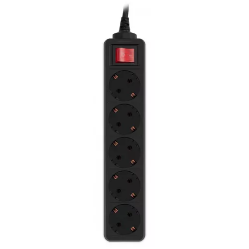 Сетевой фильтр PC Pet AP01006-5-B 5м (5 розеток) черный (пакет ПЭ)