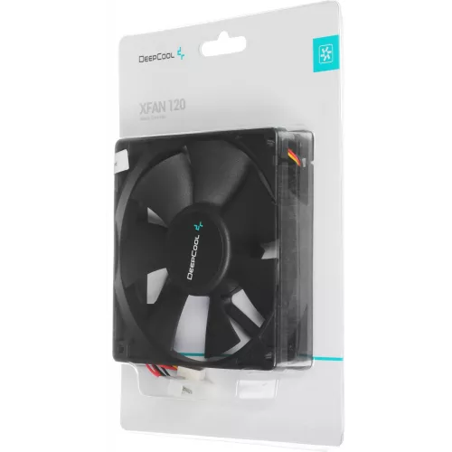 Вентилятор для корпуса Deepcool XFan 120 120х120x25 черный 3-pin 4-pin (Molex) 24дБ (DP-FDC-XF120) Ret