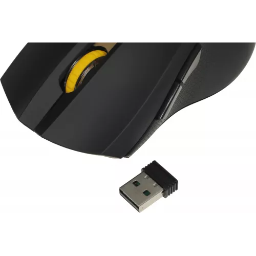 Мышь Оклик 495MW черный/золотистый оптическая 1600dpi беспров. USB для ноутбука 6but (998168)
