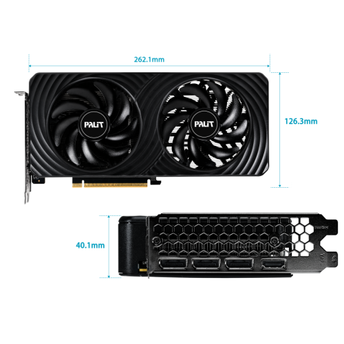 Видеокарта Palit PCI-E 5.0 PA-RTX5050 DUAL NVIDIA GeForce RTX 5050 8Gb 128bit GDDR6 2317/20000 HDMIx1 DPx3 HDCP Ret