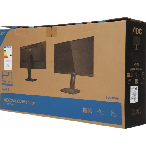 Монитор AOC 24" Professional X24P1(00/01) черный IPS LED 16:10 DVI HDMI M/M матовая HAS Piv 1000:1 300cd 178гр/178гр 1920x1200 60Hz VGA DP FHD USB 5.5кг