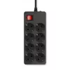 Сетевой фильтр Buro 800SH-3-B 3м (8 розеток) черный (коробка)