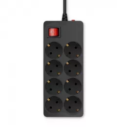 Сетевой фильтр Buro 800SH-3-B 3м (8 розеток) черный (коробка)