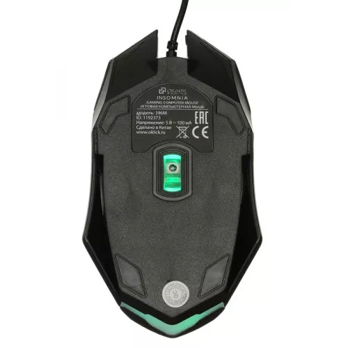 Мышь Оклик 396M INSOMNIA черный оптическая 1200dpi USB 3but (1192373)