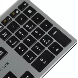 Клавиатура Оклик 890S серый USB беспроводная slim (1196549)