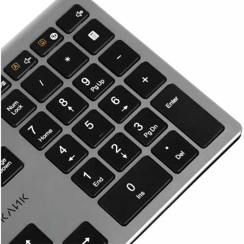 Клавиатура Оклик 890S серый USB беспроводная slim (1196549)