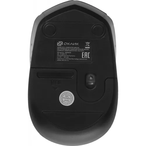 Мышь Оклик 488MW черный/серый оптическая 1600dpi беспров. USB для ноутбука 4but (1196571)