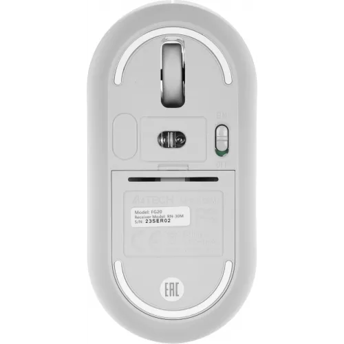 Мышь A4Tech Fstyler FG20 белый оптическая 2000dpi беспров. USB для ноутбука 4but (FG20 WHITE)