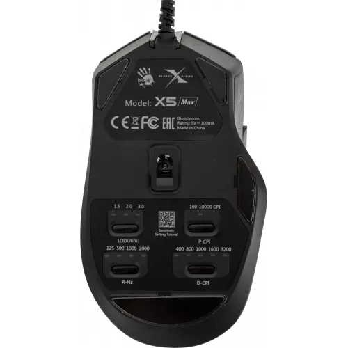Мышь A4Tech Bloody X5 Max черный оптическая 10000dpi USB 9but