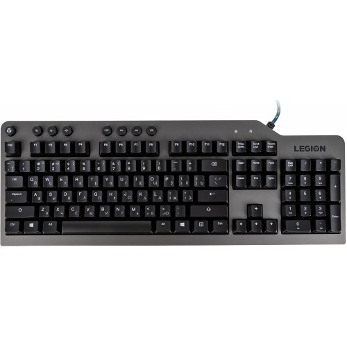 Клавиатура Lenovo K500 RGB механическая черный USB Multimedia for gamer LED (подставка для запястий) (GY40T26479) кабель 1.8м