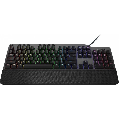 Клавиатура Lenovo K500 RGB механическая черный USB Multimedia for gamer LED (подставка для запястий) (GY40T26479) кабель 1.8м