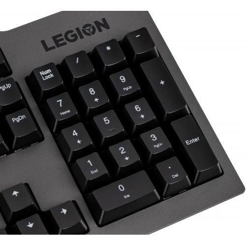 Клавиатура Lenovo K500 RGB механическая черный USB Multimedia for gamer LED (подставка для запястий) (GY40T26479) кабель 1.8м