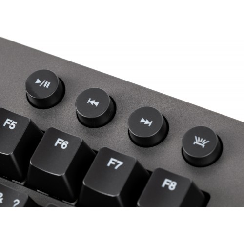 Клавиатура Lenovo K500 RGB механическая черный USB Multimedia for gamer LED (подставка для запястий) (GY40T26479) кабель 1.8м